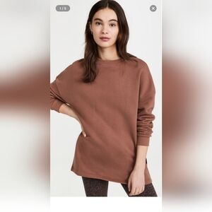 Varley Rowan Sweatshirt Carob Brown Size XS Peached Sweat Pullover Tunic